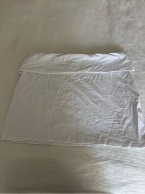 White Fold-Over mini Skirt